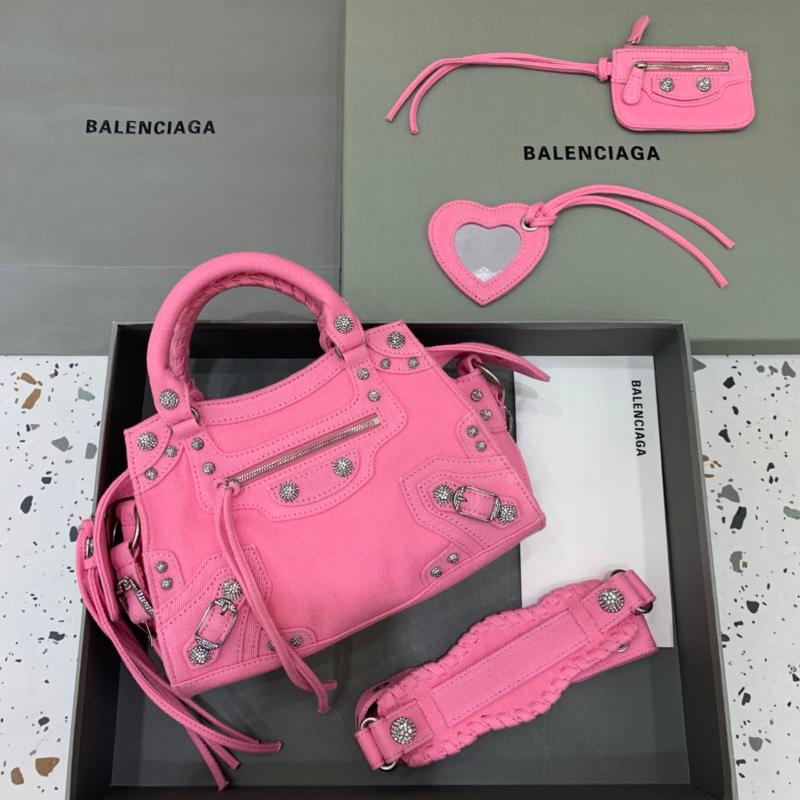 Balenciaga Bags 638515 denim pink diamond